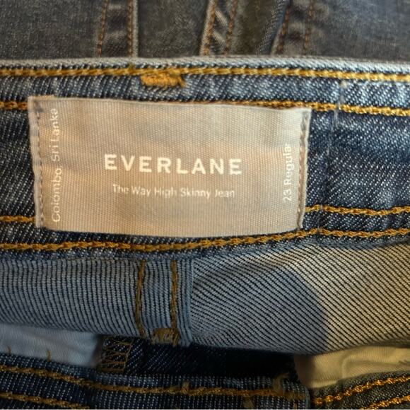 Everlane The Way High Skinny Jeans Organic Cotton Blend High Rise Waist Denim 23 - Picture 3 of 6